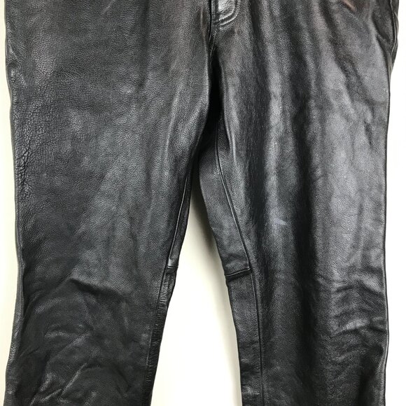 Mens Classic Leather Gear, black leather Pants Size 34 - Picture 8 of 8